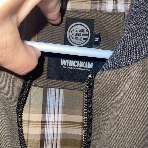 Blade And Blue Mens Jacket Size Medium Green Whichkim Bomber Pure Cotton - Picture 4 of 9